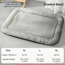 (black, XL) Tapis rafraîchissant pour chien, coussin de glace d'été, tapis de couchage antidérapant pour petits chiens