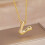 Bubble Letter Necklace Gold Plated Dainty Initial Pendant 1