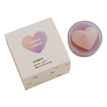 Vela aromática redonda con forma de corazón, 1 unidad.