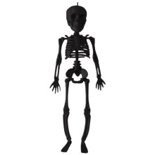 Esqueleto decorativo de Halloween, mini esqueleto articulado, 29 cm (11,4 polegadas)