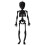 Esqueleto decorativo de Halloween, mini esqueleto articulado, 29 cm (11,4 polegadas) 1