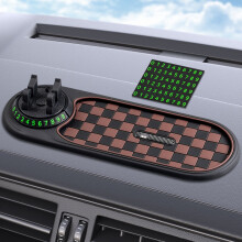 Tapete para painel de carro com suporte giratório para celular (1 unidade)