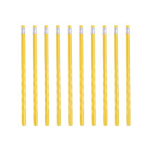 Studentenpotloden met gum, geel, 10 stuks
