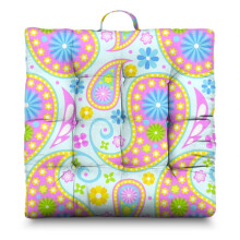 Paisley-Meditationskissen Boho Quadratisch 56 x 56 cm