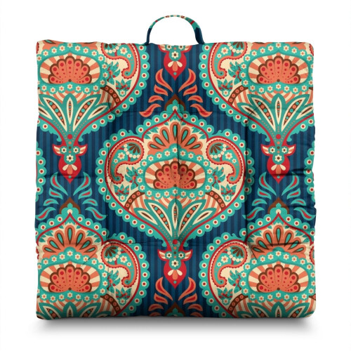 Μαξιλάρι διαλογισμού Paisley Boho Square 22x22 ίντσες