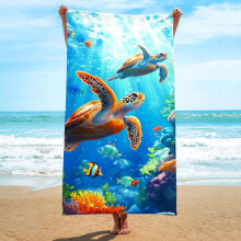Extra groot strandhanddoek 60x30 inch, sneldrogend, microvezel, zandvrij
