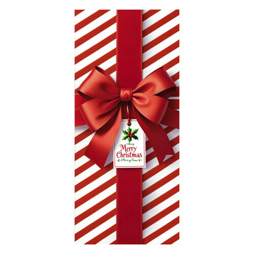 Painel de Natal para Porta com Laço Vermelho 35,478,7 polegadas