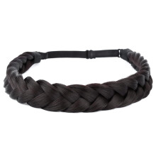 Synthetisches geflochtenes Haarband, dick, breit, elastisch