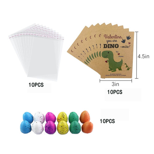 Dinosaur Hatching Egg Growing Toy Set 10 Pcs