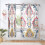 Cortinas térmicas blackout com estampa floral boho de 63 polegadas (160 cm). 1