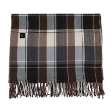 Dark Brown Striped USB Heated Blanket with Zipper 1pc