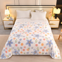 Melkfluwelen plaid met bloemenprint, 47 x 79 inch.