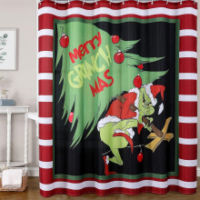 Waterdicht polyester kerstdouchegordijn 72x72 inch