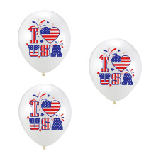 4th of July Balloons Decorative 12 Inch 3 Pack