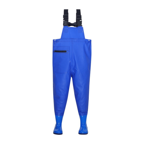Kids Rain Overalls Waterproof Footed Pants with Adjustable 2