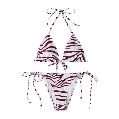 Bikini a due pezzi con allacciatura al collo da donna 1