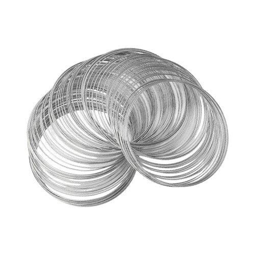 Stainless Steel Memory Wire 0.6mm 100 Loops White 2