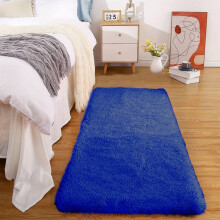 Pluche vloerkleed voor slaapkamer en woonkamer, effen kleur, zacht