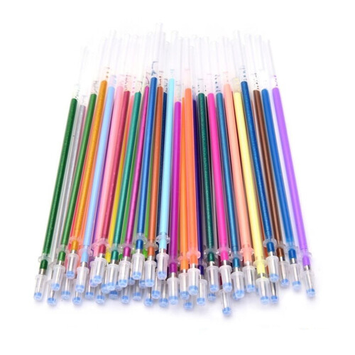 Recharges pour stylos de couleur, 48 pièces, plastique, 1 ml
