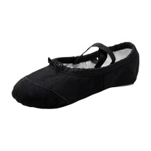Chaussures de danse Ă lacets pour femmes, semelle souple en toile noire, pointure 5,5