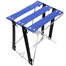 Supvox Portable Folding Leisure Chair Blue Metal 1 Pack