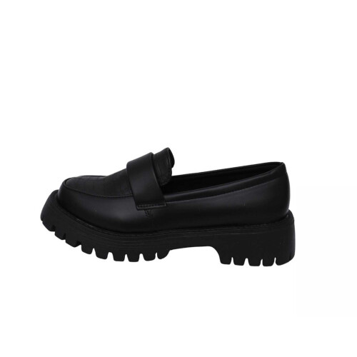 Botas femininas de cano curto com bico redondo, em nylon e elastano pretos, tamanho 7,5.
