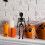 Esqueleto decorativo de Halloween, mini esqueleto articulado, 29 cm (11,4 polegadas) 4