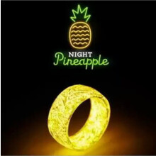 Glow-in-the-Dark Ring for Women and Men Yellow Size 9