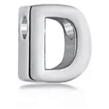 Ciondolo a forma di cuore in argento sterling 925 con la lettera D