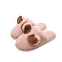 Pantuflas de felpa rosa unisex, talla 36, poliéster, elastano y lana.