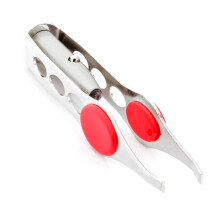 BE-TOOL roestvrijstalen wenkbrauwpincet met LED-lampje voor het trimmen van wenkbrauw- en neushaar en voor gebruik op het gezicht.