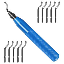 Deburring Tool Kit Alloy Burr Remover with 10 Blades and 1