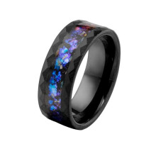 Anel Sky em aço inoxidável para homens e mulheres, tamanho 6.
