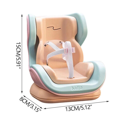 Cadeirinha de boneca para carro com almofada macia e clipe de ventilação 1