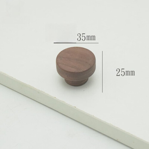 Wooden Cabinet Pulls Black Walnut 6 pcs 45mm 1