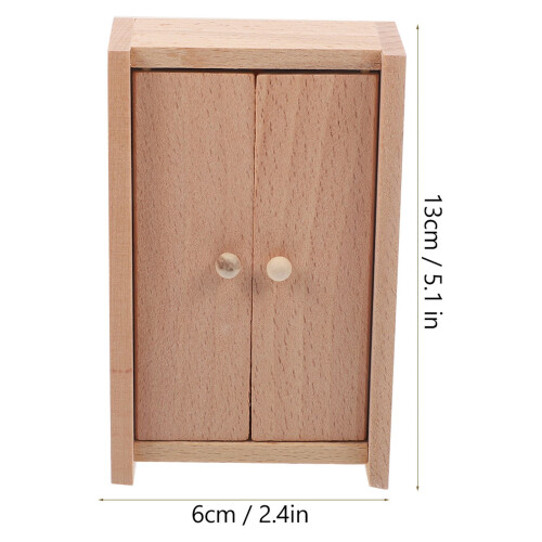 Dockhusköksmodell i trä, beige, 1 set 1