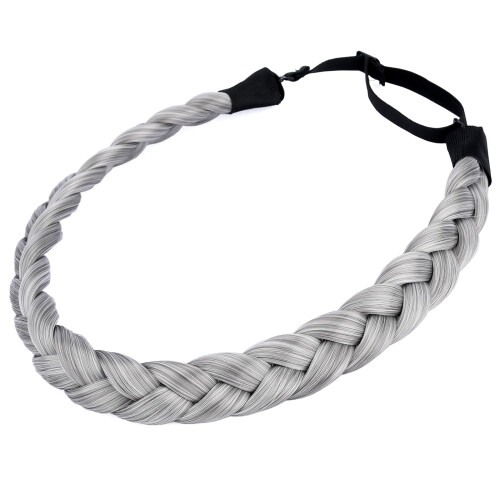 Synthetisches geflochtenes Haarband, dick, breit, elastisch