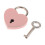 Mini hjerteformede metalhængelåsesæt 2 stk. pink 4