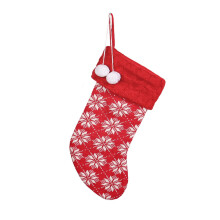 Stickat set med julstrumpor i rustik design, 35 cm
