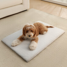 (Grey, L 75*50cm) Koel hondenbed voor kleine, middelgrote en grote katten, koelende hondenmat met traagschuimvulling, wasbare antislip