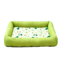 (Green, M 50*40*6cm) Kühle und atmungsaktive Haustiermatte – unverzichtbare Sommer-Kühlmatte für Katzen (abnehmbar und waschbar).
