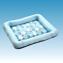 (Blue, M 50*40*6cm) Tapete para mascotas fresco y transpirable: tapete refrescante de verano esencial para gatos (extraíble y lavable)