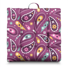 Mata do medytacji boho, wzór paisley, 22x22 cale