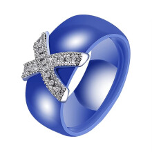 Anello nuziale da donna in acciaio inossidabile con micro cubi