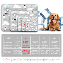 (M Size 40*50cm) Zomer huisdier ijspad waterinjectie activeert droge gel, koelpad voor honden en katten met zelfuitzettend water, geen