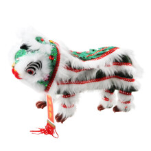 Chinesische Neujahrs-Handpuppe mit Fäden und Stab, Grün