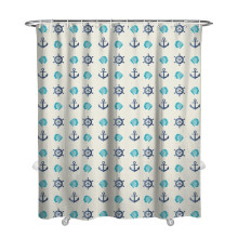 Tenda da doccia con ancora a vela in poliestere 72x84 pollici con 12