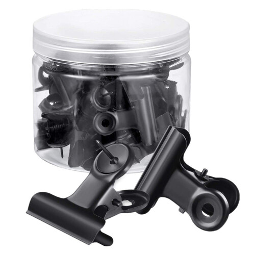 Metall-Druckknöpfe, schwarz, 30 Stück