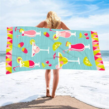 Mikrokuituinen rantapyyhe Kesähedelmäkuvio 70x150cm