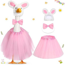 Décoration de porche et de jardin : lapin de Pâques, oie, oreilles, chapeau et nœud papillon